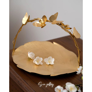 ชามอาหารหรูหรา ดีไซน์โดดเด่น คุณภาพพรีเมียม ชุบทอง ผลิตจากโลหะคุณภาพสูง ดูสง่างาม นำเข้าจากอินเดีย - Product Image 6