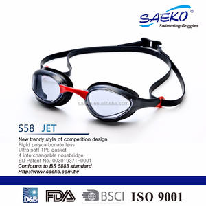 Gafas de Natación Saeko Cobra-Ultra, Aprobadas por la FINA, CE ISO 18527, UV 400, Antivaho, para Competición, Modelo JET, Sin Espejo, Impermeables - Product Image 2
