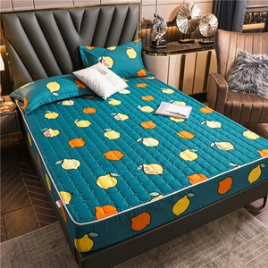 Quilted Woven <b>Bed</b> Protection <b>Pad</b> Plain Dyed Breathable Machine Washable All-Season Mattress Cover Hospital Adult 300tc 100% - Product Image 5