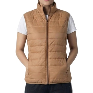 Gilet d'hiver matelassé à capuche personnalisé unisexe sans manches, haute qualité, imperméable, coupe-vent, chaud, patchwork, pour l'extérieur, vente en gros - Product Image 1