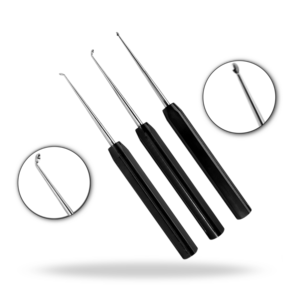 Curettes à long manche de 9 pouces, instrument de chirurgie neurochirurgicale et de chirurgie de la colonne vertébrale pour le curettage tissulaire - Product Image 1