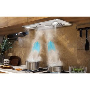 Cappa aspirante da incasso in acciaio inossidabile da 30 pollici, 600 CFM, con controlli frontali a pulsante, per cucina e piano cottura - Product Image 3