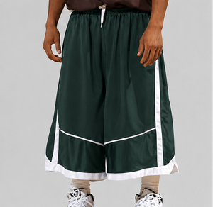 Shorts de basket amples vintage – Shorts d'entraînement athlétiques en mesh style streetwear rétro pour hommes - Product Image 4