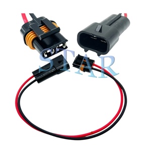 ตัวต่อสายเคเบิลแบบ2ขาประกอบ12085030ชุด630 12 AWG 46amp สายไฟหางเปีย8" - Product Image 1