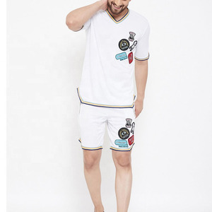 Producto en Oferta, Nueva Llegada, Camisetas de Manga Corta Transpirables para Hombre, Verano, Poliéster/Algodón, Conjuntos de Dos Piezas en Color de Contraste para Adultos - Product Image 1