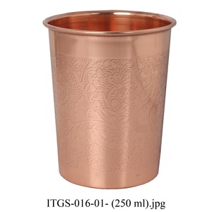 Copper Tumbler 250ml Handmade Traditional Chinese Design Solid Pattern Single Wall Adults Party Use - Product Image 5