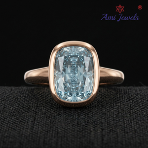 แหวนค็อกเทลโรสโกลด์ 14k ประดับเพชรทรงวงรีแบบหนามเตย ได้รับการรับรองจาก IGI เครื่องประดับหมั้นสุดหรูสำหรับทุกเพศ - Product Image 1