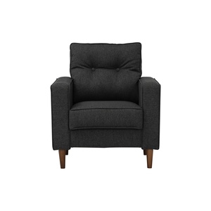 Sillón Moderno de Tela, Silla de Salón Tapizada en Gris Oscuro para Sala de Estar o Apartamento - Product Image 2
