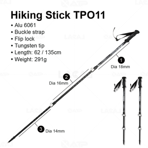 Bastón <span class=keywords><strong>de</strong></span> Senderismo Telescópico <span class=keywords><strong>de</strong></span> Aluminio XATP <span class=keywords><strong>de</strong></span> Alta Calidad, Ligero, con Bloqueo <span class=keywords><strong>de</strong></span> Seguridad - Product Image 2