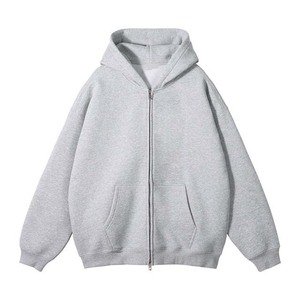 Sweat à capuche zippé personnalisé avec logo brodé, nouveau modèle pour homme et femme, grandes tailles, mode hiver, tissu polaire respirant, coupe classique - Product Image 3