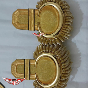 Epaulettes Napoleónicas Ecológicas Personalizadas Hechas a Mano con Flecos y Láminas de Oro para Oficiales, Pliegues de Hombro Ceremoniales - Product Image 1