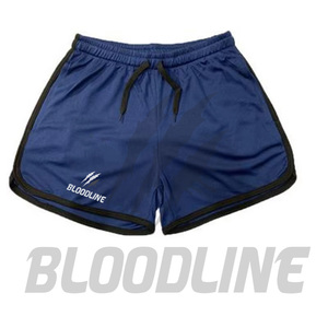 Pantalones Cortos Deportivos Azules para Hombre Bloodline, Cintura Media, Cordón Ajustable, Secado Rápido, Logotipo Frontal, Estilo Deportivo - Product Image 1