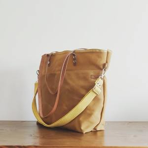 Sac fourre-tout en cuir et toile, broderie ouverte, imperméable, durable, sac à bandoulière, sac de voyage, sac de travail, sac de shopping, grande capacité LCTB-0065 - Product Image 2