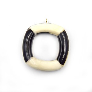 Hand <b>Crafted</b> Polished Natural Ox Bone Animal Style Eco-Friendly Pendant Natural Focal Bead with Gold Bail - Product Image 5