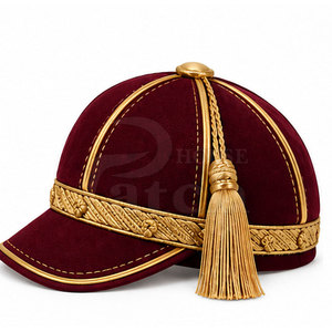 Luxury Honour <b>Hat</b> Classic Formal Ceremonial Headwear With Crown <b>Band</b> Premium Tassel Custom Traditional Event Design - Product Image 4