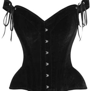 Corsets pour femmes, sexy, gainants, modernes, en velours, pour grandes tailles, respirants, en cuir - Product Image 1