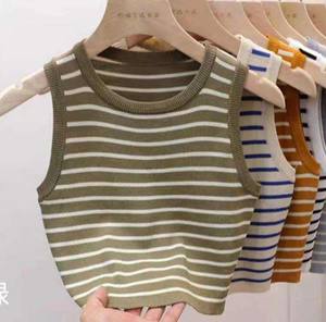 Gilet sans manches pour femme en tricot uni décontracté, col rond, séchage rapide, doux pour la peau, respirant - Product Image 4