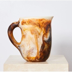 Resin <b>Tea</b> & Coffee Pitcher with Smooth Finish and Natural Wood Texture - Product Image 2