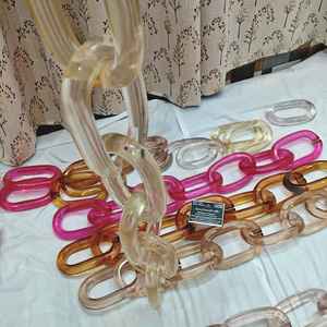 โซ่เรซิ่นปรับแต่งสีสันใหม่ ขนาดใหญ่พิเศษ สีใส สีสันหลากหลาย มีให้เลือกหลายขนาดใหญ่ - Product Image 4