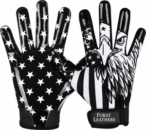 Gants en cuir FURAT à doigts entiers, noir et rouge, imprimés par sublimation, anti-humidité, antidérapants, fermeture auto-agrippante, sport, unisexe, toutes tailles - Product Image 1