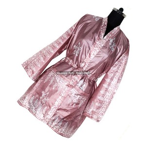 KS001 Beachwear Vintage Sari Kimono Short Manufacturer Of Beachwear Vintage Sari Kimono Short <b>Cardigan</b> Vintage Sari Kimono Short - Product Image 2