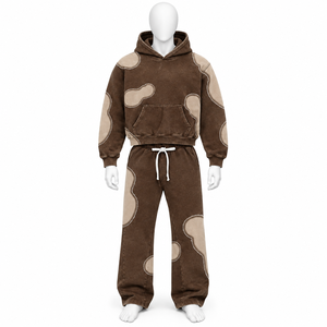 Manufacture Custom Made Fashionable 2-Piece Winter Wear Heavyweight Hooded Oversized Hoodie & Jogger <b>Sweatpants</b> <b>Set</b> - Product Image 4
