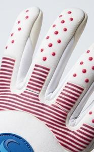 Subhay Football Goalkeeper Gloves Full Finger White Red Silicone Palm Non Slip Adjustable Wrist <b>Strap</b> Unisex Sports - Product Image 4