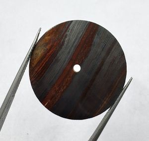 Cadran de montre avec mouvement NH35, pierre naturelle œil de tigre, marron/noir, disque de 28,50 mm, épaisseur de 1 mm, montre classique élégante vintage de luxe - Product Image 5