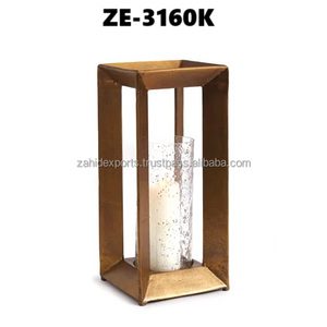 <b>Silver</b> Metal Eco-Friendly Square <b>Candlestick</b> Holder Minimalist Home Styling Backdrops Made Zahid Exports Handmade India - Product Image 1