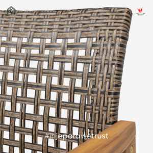 Chaise de salle à manger en teck et rotin KLOPS de qualité supérieure, faite à la main en Indonésie, pour l'extérieur, la terrasse, le restaurant, fauteuil moderne en osier, mobilier de café - Product Image 3