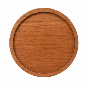 Ensemble de sous-verres en bois |   Sous-verres ronds en bois de 4 pouces |   Ensemble de 4, 6 ou 8 pièces |   Protecteur de table naturel pour tasses à thé - Product Image 3