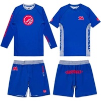 Rashguard UPF 50 personnalisé avec logo, compression MMA, manches courtes, protection UV, impression par sublimation pour hommes
