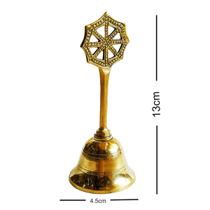 Brass Puja Hand Bell for <b>Home</b> <b>Temple</b> Hindu Prayer Religious Decorative Brass Worship Bell Traditional Indian Pooja Bell Handmade - Product Image 3