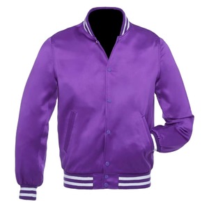 Black White Satin Varsity <b>Jacket</b> Premium Snap Button Baseball <b>Jacket</b> Custom Streetwear Manufacturer - Product Image 5