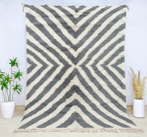 Tapis marocain Beni Ourain noué à la main, 100% laine, tapis tribal berbère fait main, taille personnalisée, vente en gros - Product Image 3