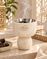 Brûleur d'encens Bakhoor en bois de luxe avec bol intérieur en acier inoxydable, écologique, encens indien, Oud arabe, aromatique, pour la maison et l'hôtel