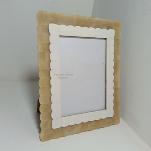 Táo bạo Nhiều màu chéo sọc Khung ảnh màu đỏ màu xanh lá cây màu vàng và màu đen nhựa hình ảnh khung độc đáo làm bằng tay quà tặng cho nhà văn phòng - Product Image 3