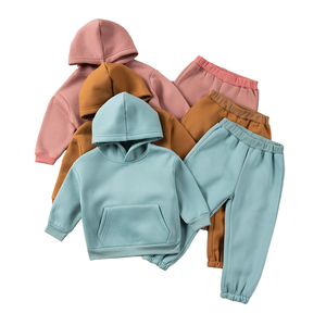 Conjunto Deportivo de Algodón para Niños, Pantalones Deportivos y Sudadera con Capucha, Conjunto Ecológico para Niños, Sudadera con Capucha de Felpa, Ropa Infantil - Product Image 1