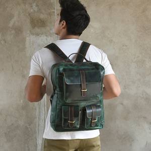 Mochila de Cuero Genuino de Lujo al por Mayor para Hombre, Bolsa de Viaje para Portátil, Mochila Escolar Personalizada de Grano Completo LBK-0122 - Product Image 5