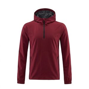 Veste coupe-vent en nylon pour homme, demi-zip, imperméable, légère, doublée de mesh, vêtements de sport pour la course à pied et la salle de sport - Product Image 3