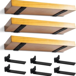 Stylish Industrial Floating <b>Shelf</b> in <b>Pine</b> Wood - Wholesale Pricing - Product Image 4