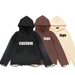 Sweats à capuche décontractés pour hommes, effet délavé, personnalisables, prix de gros attractifs, sweats à capuche oversize effet délavé pour adultes, dernière arrivée, prix abordable - Product Image 2