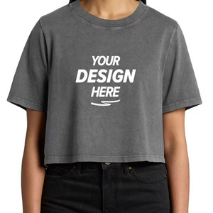 Personalized <b>White</b> Crop Top T-<b>Shirt</b> Loose Fit Drop Shoulder Custom Photo Text Logo Brand Cropped <b>Shirt</b> - Product Image 4