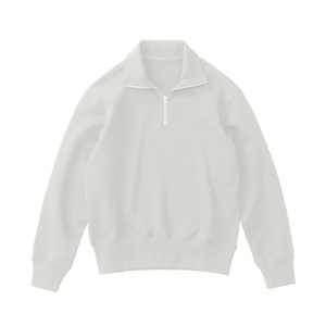 Sudadera Oversize con Cremallera de un Cuarto Estilo Urbano, Mezcla de Algodón, Sudadera con Cremallera de un Cuarto, Proveedor de Ropa Personalizada para Hombre - Product Image 3