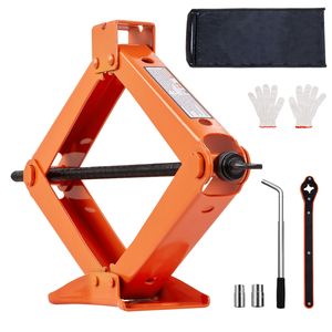 Martinetto a Forbice per Auto da 2,5 Tonnellate/5512 Libbre con Maniglia a Cricchetto e Chiave a L, Gamma di Sollevamento 3,7"-17,1" - Product Image 1