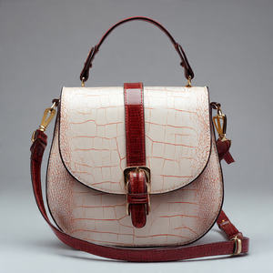 Bolso de Hombro Tipo Saddle Pequeño de Cuero Genuino para Mujer, Impermeable, de Alta Calidad - Product Image 1