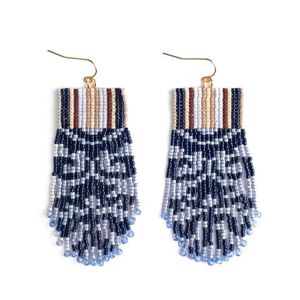 ต่างหูทรงหยดน้ำประดับลูกปัดเม็ดเล็ก ดีไซน์เฉพาะจาก Nova Star Craft งานแฮนด์เมด ศิลปะแฟชั่นทันสมัย สีสันปรับแต่งได้ เหมาะสำหรับทุกเพศ ได้รับการรับรองจาก IGI - Product Image 1