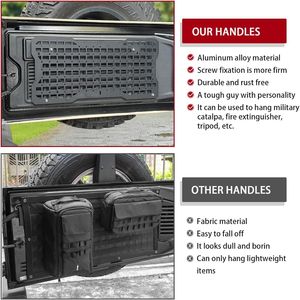 Pannello Tattico per Portellone Posteriore Jeep Wrangler 2007-2022 JK JKU, Supporto Portaoggetti, Organizzatore, Kit Attrezzi per Portellone - Product Image 5