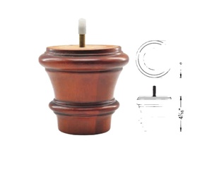 High-End Wooden Furniture Legs Solid Wood Round Shape for Sofa Cabinet Replacement OEM Solid Wood Round Furniture Legs - Product Image 4