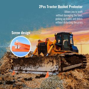 Plaques de protection antidérapantes (2 pièces) pour godets de tracteur – Dispositif antidérapant pour l'élimination de la neige, des feuilles et la distribution de gravier - Product Image 2